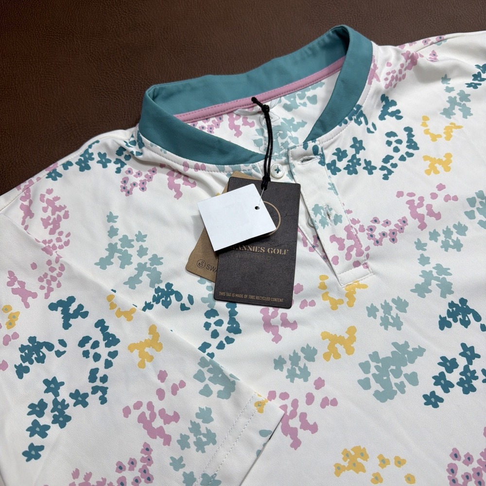 SWANNIES KYLE MEN'S Blade Collar Golf Polo S M L XL VINTAGE WHITE GOLF NWT NEW